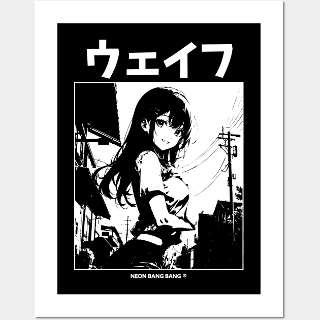 Stylish Anime Egirl Manga Aesthetic Wall Art by Neon Bang Bang